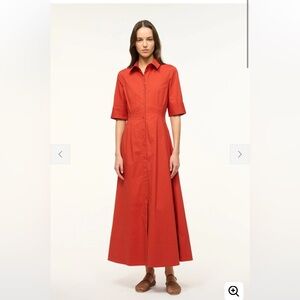 Staud Joan Dress, Rust, Size 6